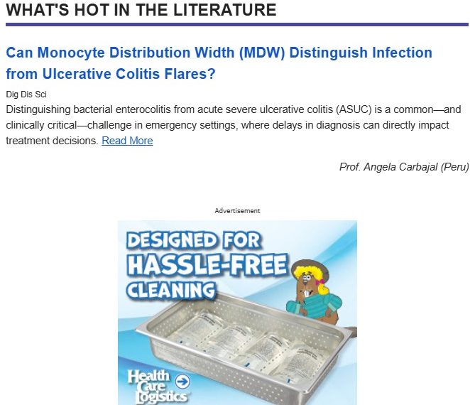 Can Monocyte Distribution Width (MDW) Distinguish Infection from Ulcerative Colitis Flares